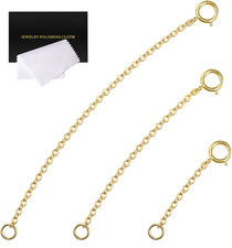 Prolunghe per Collana in Oro,Prolunghe per Catena in Oro 14K con Chiusura a Aragosta,Durevole Pla