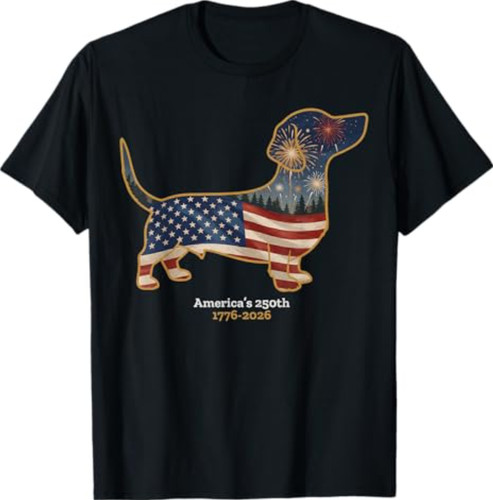 Maglietta dachshund america - maglietta, america's