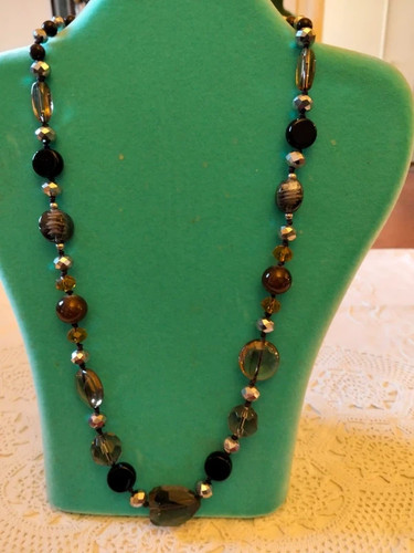 Collana onice vetro murano - onice,