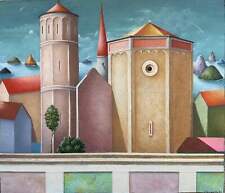 Al di là delle mura Paolo Grimaldi Opera in Tecnica Mista + Cornice PEZZO UNICO