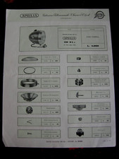 Aprilia-  foglio catalogo