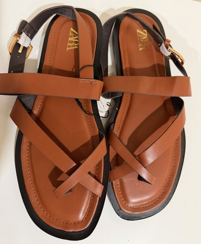 Zara women brown strappy - brown,