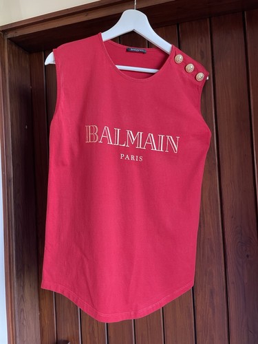 Top smanicato balmain bianco - top,