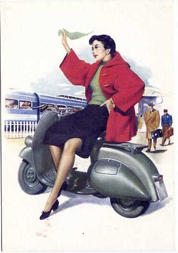 Vespa piaggio cartolina - piaggio,