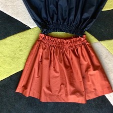 Gonna ZARA S nuova Raso Rossa Donna Skirt Jupe elastico vita alta highwaist Red