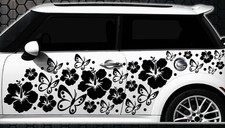 98pcs Car Stickers Hibiscus