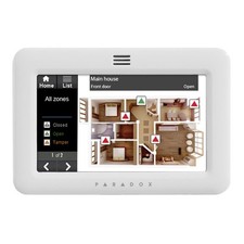 PARADOX TM50-WHITE Teclado PARADOX pantalla táctil 5’’. Color blanco. Grado 3