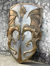 Scudo medievale doppio drago