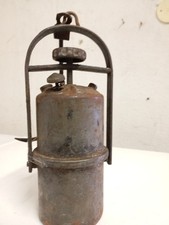 Lampada A Carburo F. Santini Ferrara Attrezzi Antichi Vintage Minatore