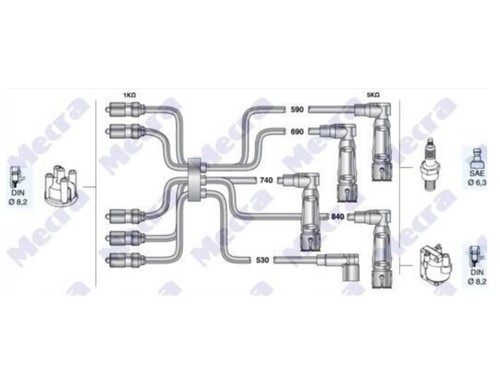 Kit cavi candele alfa - candele, 75