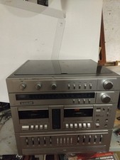 impianto stereo Compatto Giradischi Amplificare Radio Doppia Cassetta vintage
