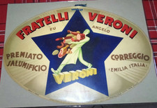Fratelli Veroni premiato salumificio Correggio RE cartonato 1934