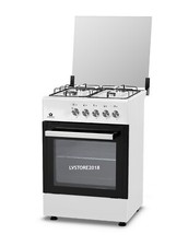 CUCINA A GAS 4 FUOCHI E FORNO A GAS BIANCO LF66GG-40F STAYLUX CIRCA 60CM X 60CM