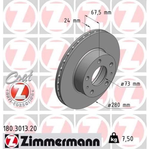 Zimmermann disco freno - zimmermann, 2x