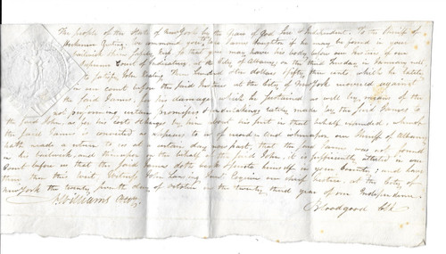 1799 primo documento americano