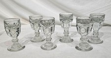 6 Antichi bicchieri da liquore in vetro soffiato  di  ALTARE (SV) XIX sec.