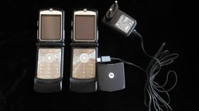 Pair of Motorola cellulare RAZR V3ROHS GSM BLACK NERO NOIR ORIGINALE