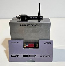 AUDIO TECHNICA D-7 SILVER HEADSHELL & PCOCC LEAD WIRES  AT6101 - MADE IN JAPAN