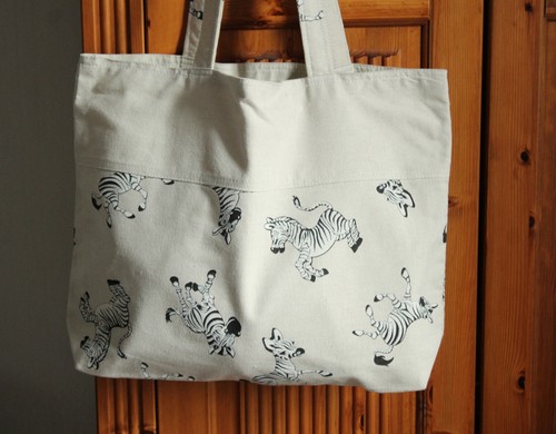 Borsa shopper zebrata - , tracolla