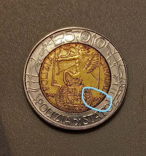 500 lire 1997 polizia - 500, stato