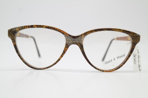 Occhiali vintage oro legno - occhiali, +