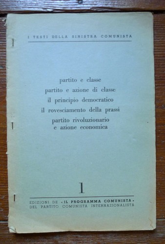 Bordiga partito classe 63 - e, classe,'63