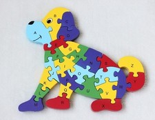 Puzzle legno forma cane - 3d, di