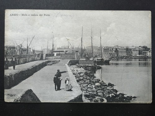 Cartolina anzio molo - anzio, veduta