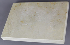 PIASTRELLA MARMO BIANCO AVORIO PIETRA NATURALE LASTRA MARMO BEIGE 20,5x12,5x2 cm