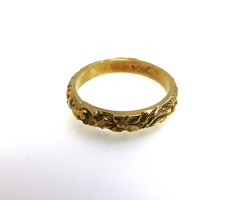 Anello antico oro giallo kt - 10,