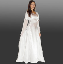 12201 Anael - Costume Medievale Da Angelo O Elfo - Bianco