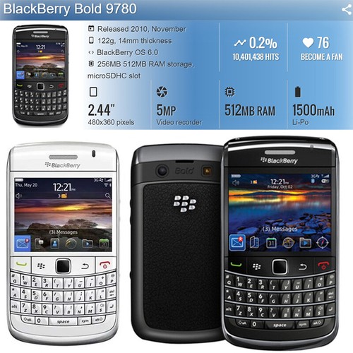 Smartphone blackberry bold - smartphone,