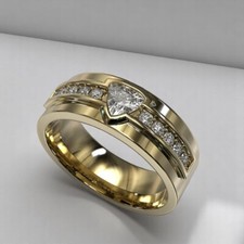 Fascia uomo oro - giallo, 14k