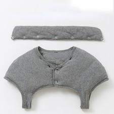 Donna Uomo Spalla Riscaldante Mantella Imbottito Trapuntato Corto Top Rimovibile