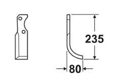 x2 ZAPPETTE ZAPPE MOTOZAPPA MOTOCOLTIVATORE FORT LEONE H80 L235 45X6 F.10.5 i.75