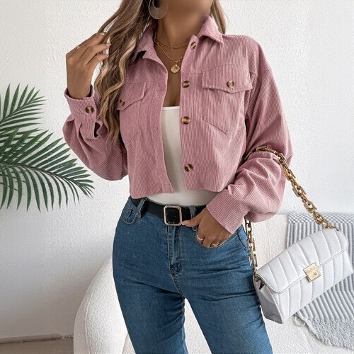 Giacca cropped per velluto - in,