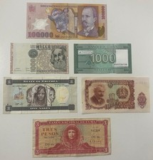 Lotto banconote mondiali-World-stati e annate varie-circolate/FDS da collezione