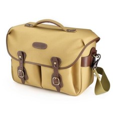 Borsa per fotocamera Billingham Hadley One in fibra cachi/pelle cioccolato
