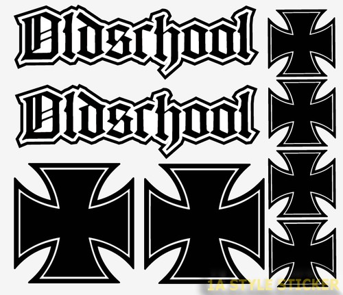 Adesivi oldschool set pezzi - 8,