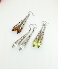 3 paia orecchini a goccia con filigrana gothic - vittoriano