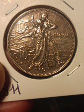 Moneta Regno d'Italia VITTORIO EMANUELE III, 10 Centesimi 1911 Cinquantenario 
