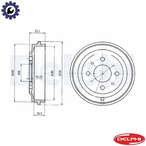 Tamburo freno bf389 per - tamburo,