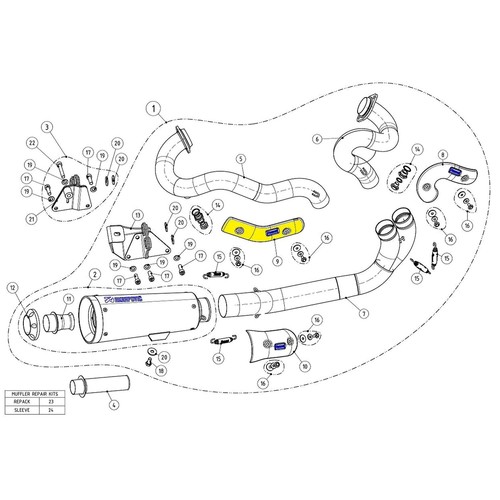 Scarico akrapovic scudo - cf,