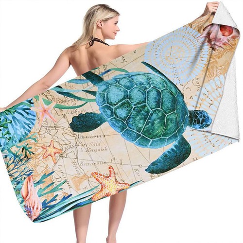 Asciugamano mare cotone grande - mare,