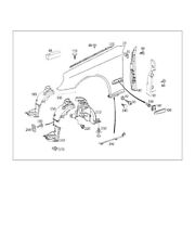MERCEDES W209 CLK RIVESTIMENTO PASSARUOTA PARAFANGO ANTERIORE DX OEM 2098841222