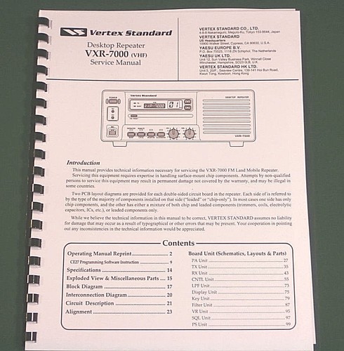 Yaesu vxr 7000v manuale - yaesu, vxr-7000v