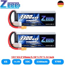 2x Zeee 4S LiPo batteria batteria 14,8 V 50 C 3300 mAh XT60 per RC auto FPV RC aereo