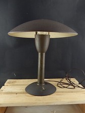 ANTICA ART DECO 1930 LAMPADA DA TAVOLO ART DECO OTTONE GOFFRATURA SIEMENS MILANO