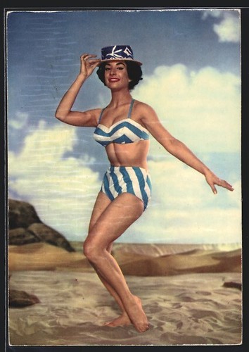 Cartolina pin donna in - cartolina,