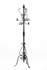 Attaccapanni appendi abiti ferro battuto a piantana 6 posti in ferro battuto